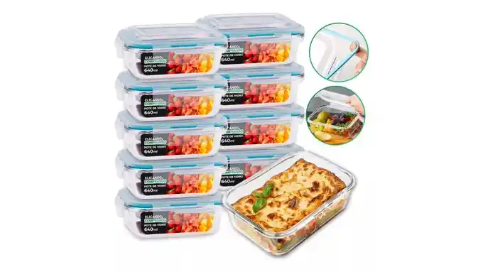 Image from JOAO_PSX PROMOÇÕES: 🚨 CONGELAR E DEPOIS LANÇAR NO MICROONDAS  📢 Kit 10 Potes De Vidro Re...