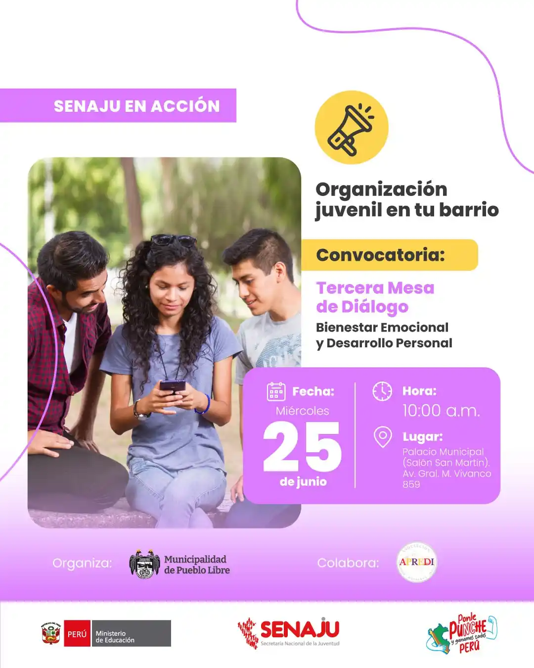 Image from Senaju Perú: ✨ *Convocatoria a la Tercera Mesa de Diálogo Juvenil* ✨ La *Municipali...