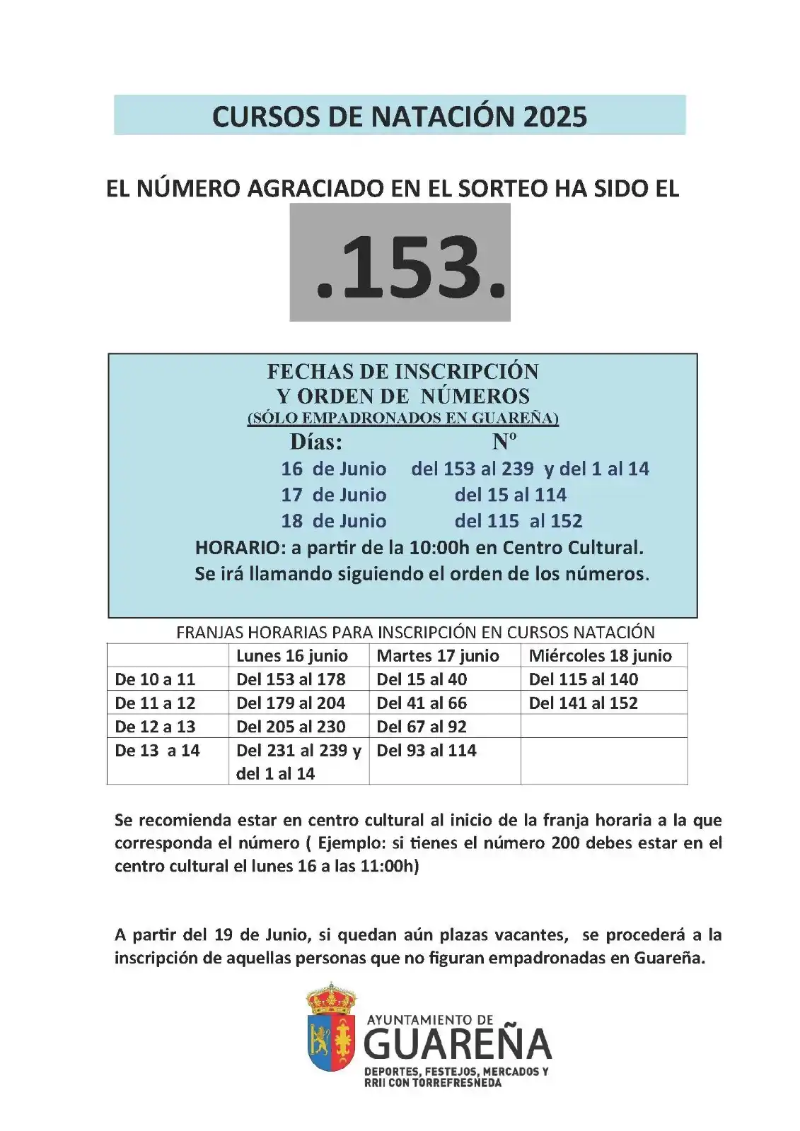 Image from #Guareña: ☀️ Este jueves ha tenido lugar el sorteo mediante el cual se ha determ...