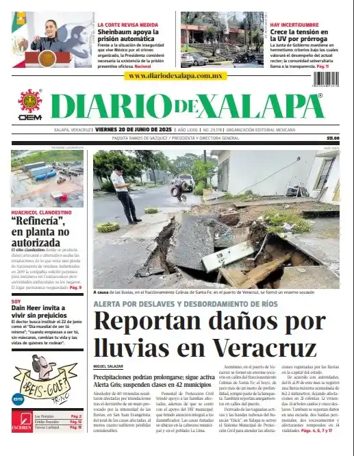 Image from Diario De Xalapa: ¡Feliz y lluvioso viernes, lectores! 🤝🌧️ <a class="text-blue-500 hov...