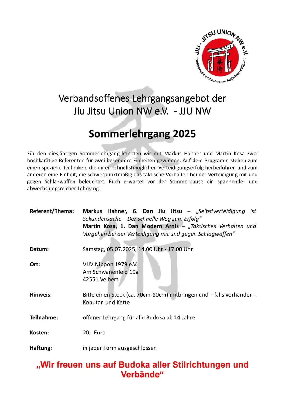 Jiu Jitsu Union NW e.V. post
