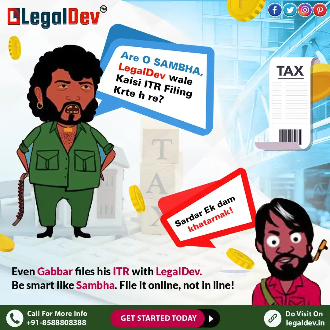 Image from LegalDev Tax Services & Consultancy: 💣Gabbar has stopped standing in line... when will you become smart? �...
