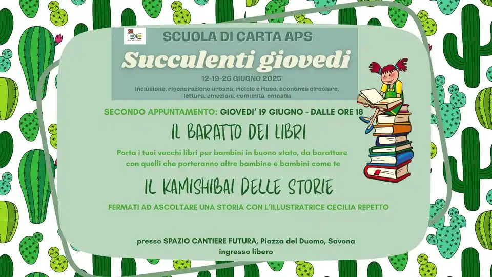 Image from Visit Savona: 📆 Giovedì 19 giugno ⌚️ Ore 18 📍 Spazio cantiere Futura (Piazza del D...