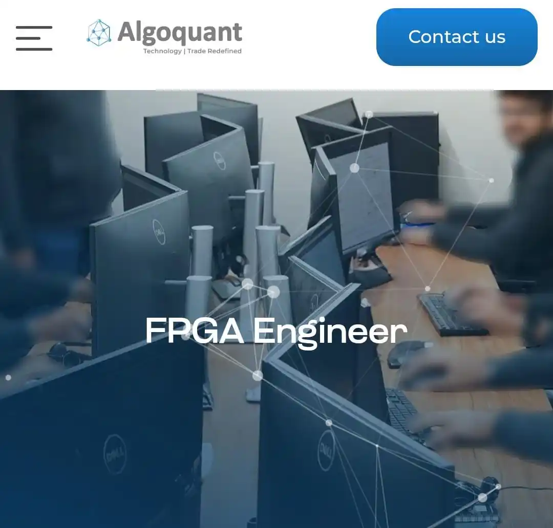 Image from The Silicon Sandbox: https://algoquant.ai/career/fpga-engineer  *Requirements:* * Bachelor'...