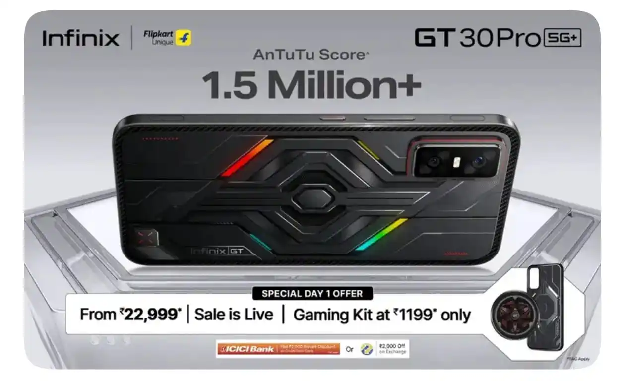 Image from PrathapGTech : Infinix GT30 pro 5G...Sale is live on flipkart...Special price for Day...