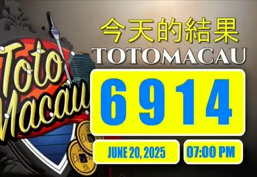 Image from ATAS4D✨: *Keluaran Toto Macau 4D { P3 }, JUM'AT 20 JUNI 2025 : 6914 SAH !!*...