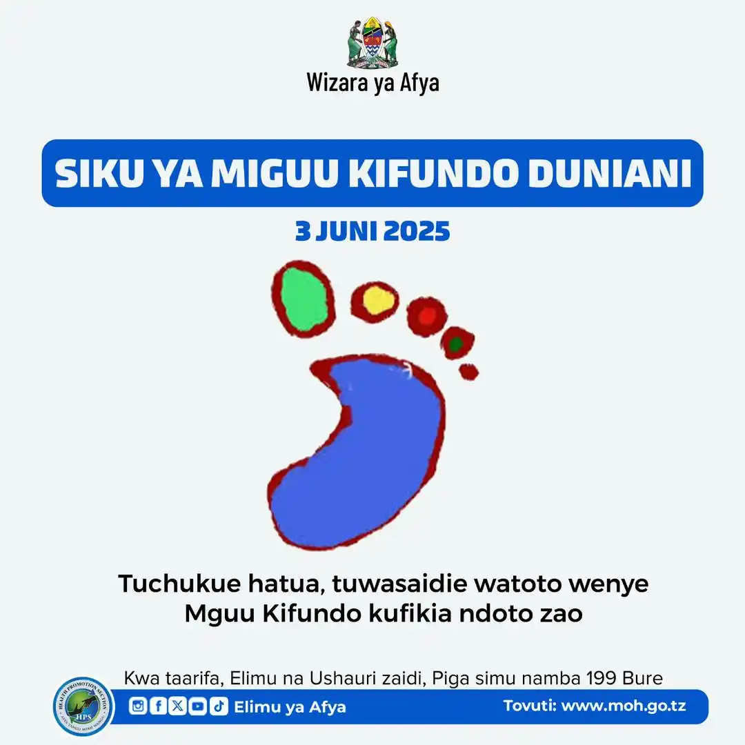 Image from Elimu Ya Afya: Leo, Juni 3, tunaadhimisha Siku ya Mguu Kifundo Duniani (Clubfoot) – s...