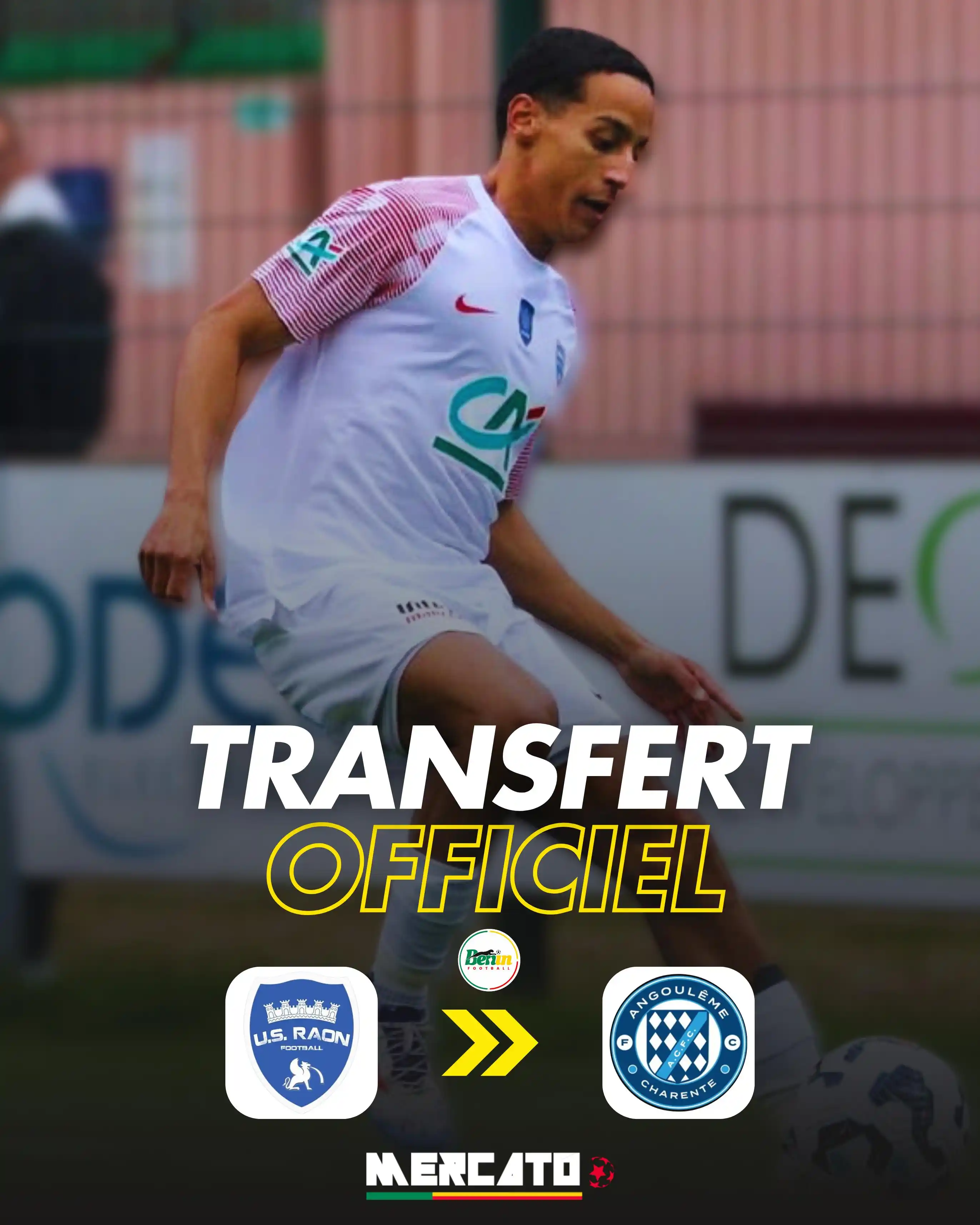Image from BÉNIN FOOTBALL 🇧🇯🐆: 🔁 𝗠𝗔𝗘̈𝗟 𝗦𝗘𝗗𝗔𝗚𝗢𝗡𝗗𝗝𝗜 🇧🇯 𝗠𝗢𝗡𝗧𝗘 𝗗’𝗨𝗡 𝗘́𝗧𝗔𝗚𝗘 ...