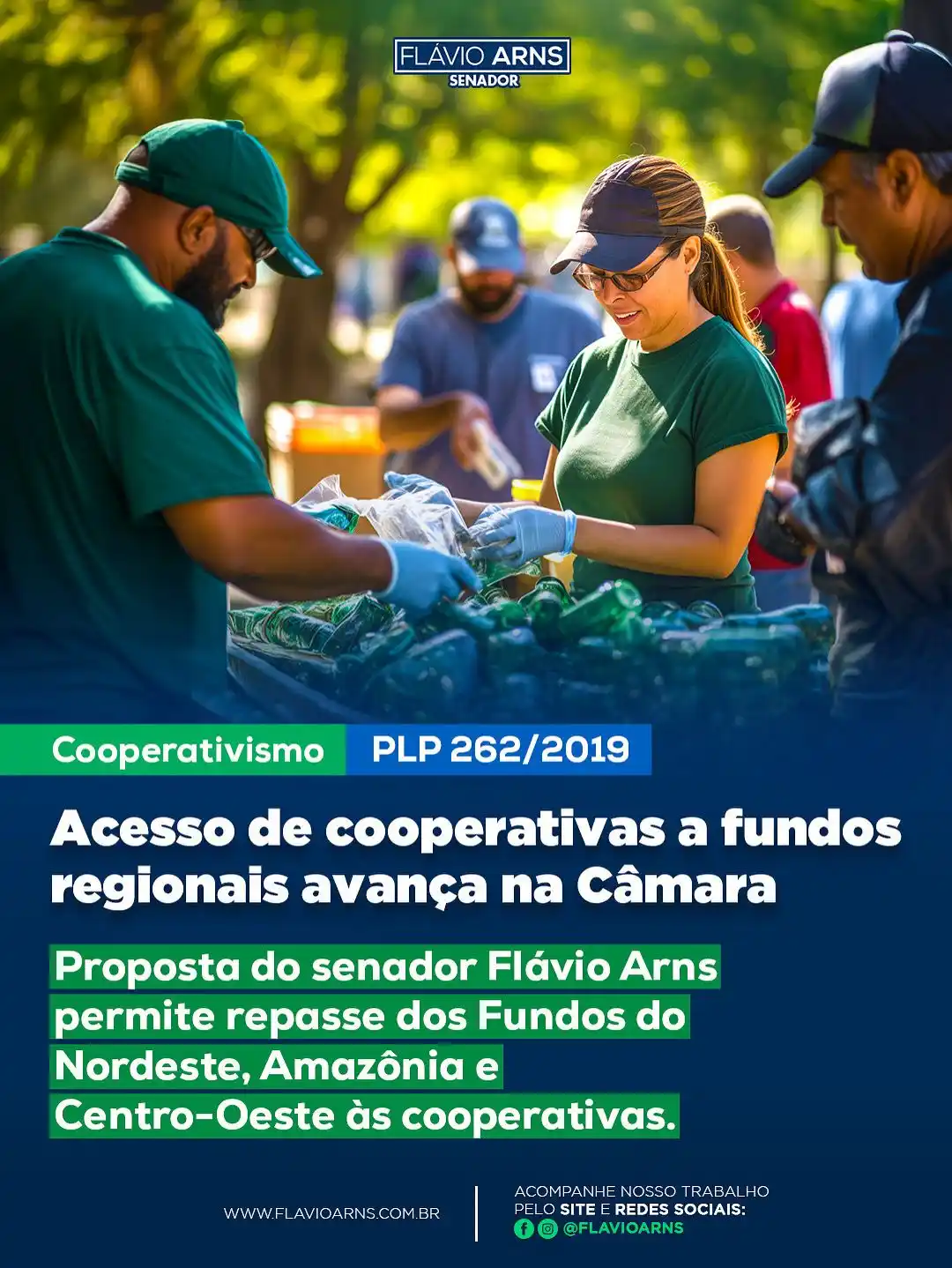 Image from Senador Flávio Arns: 🤝 Mais um avanço importante para as cooperativas!  O PLP 262/2019, do...