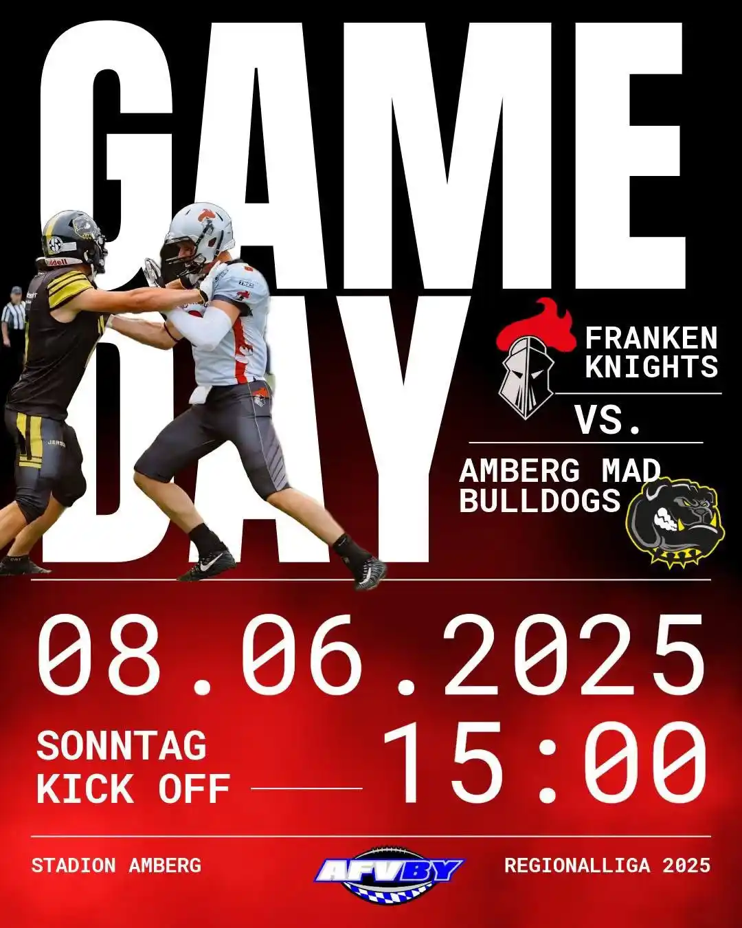 Image from Franken Knights: Morgen ist Gameday in Amberg. Nach dem ersten Saisonsieg letzte Woche ...