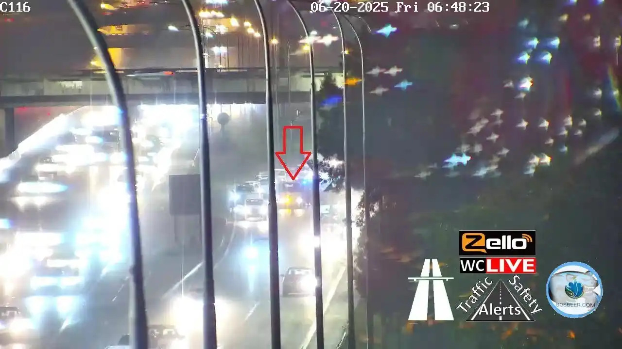Image from WCLive Traffic & Safety Alerts: MVA Old Oak (M31) Northbound onramp to N1 Inbound Multiple lane closur...