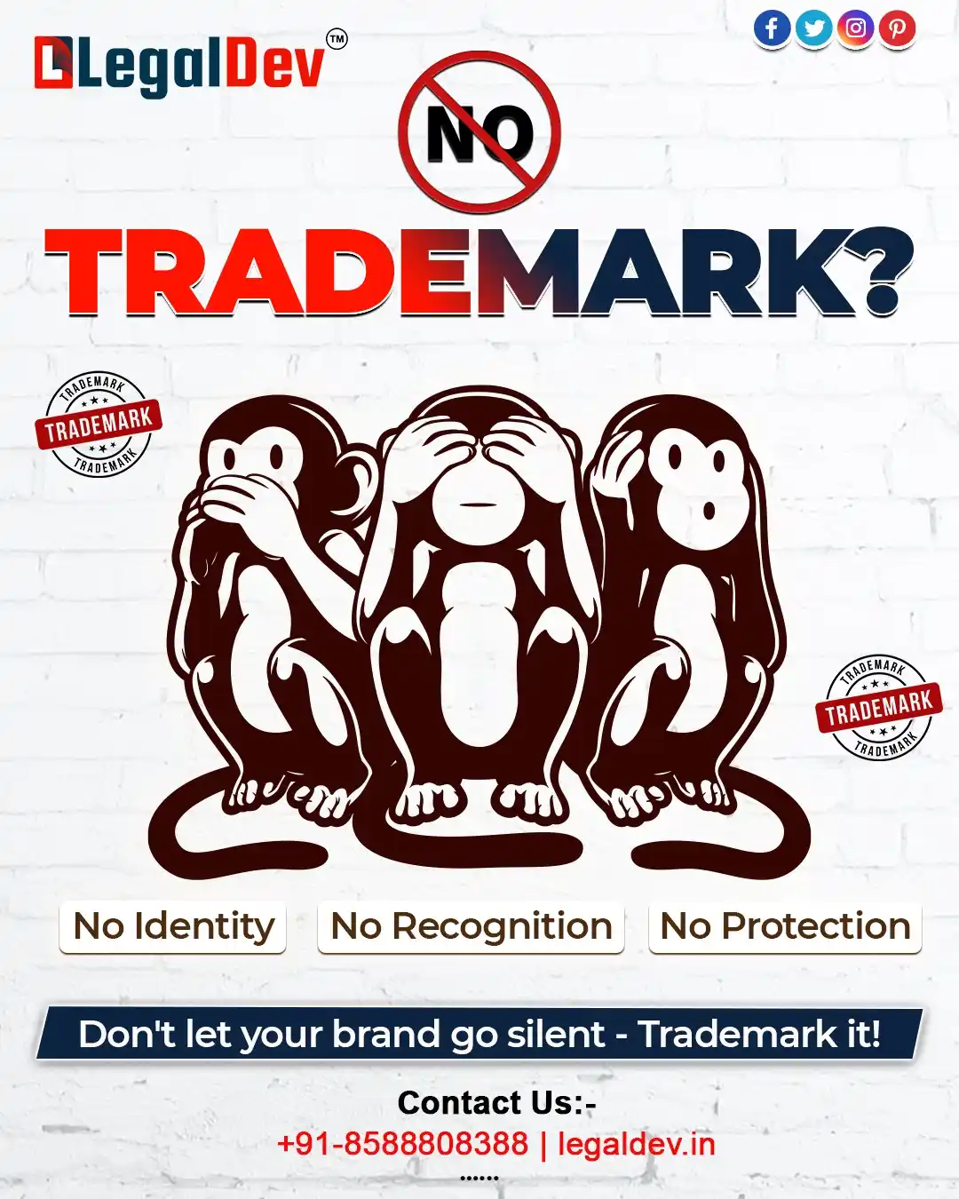 Image from LegalDev Tax Services & Consultancy: 🚫 No Trademark?  You're risking your brand's future with No Identity,...