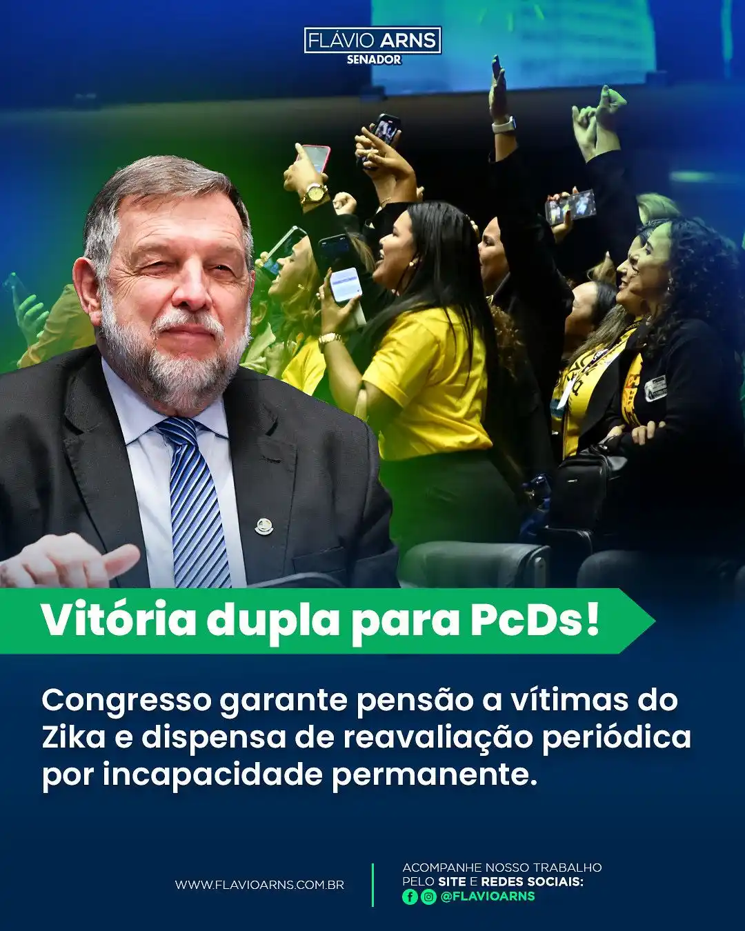 Image from Senador Flávio Arns: O Congresso Nacional derrubou dois vetos que impactavam diretamente os...