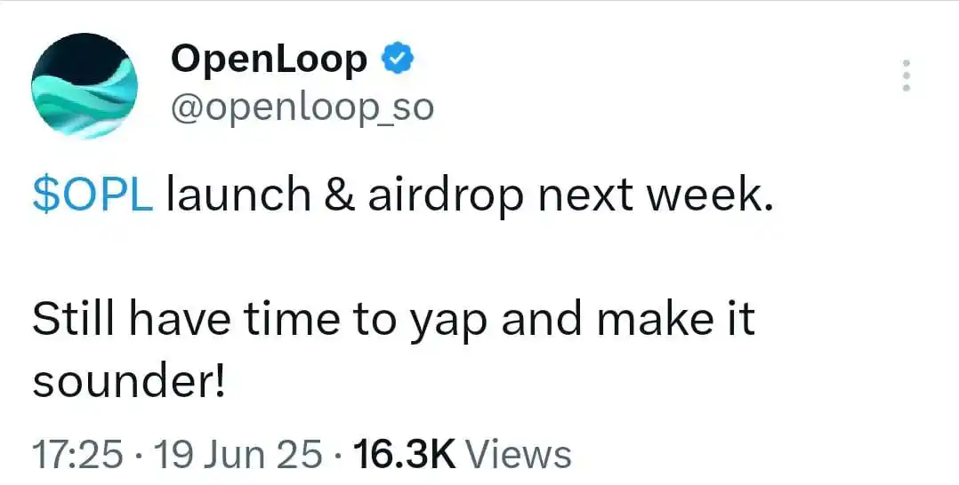 Image from 𝐌𝐀 𝐖𝐄𝐁𝟑.𝟎 🌎: *Open-Loop Launch & AirDrop Next Week 👀*  > Points Toh Bohat Kam Bant...