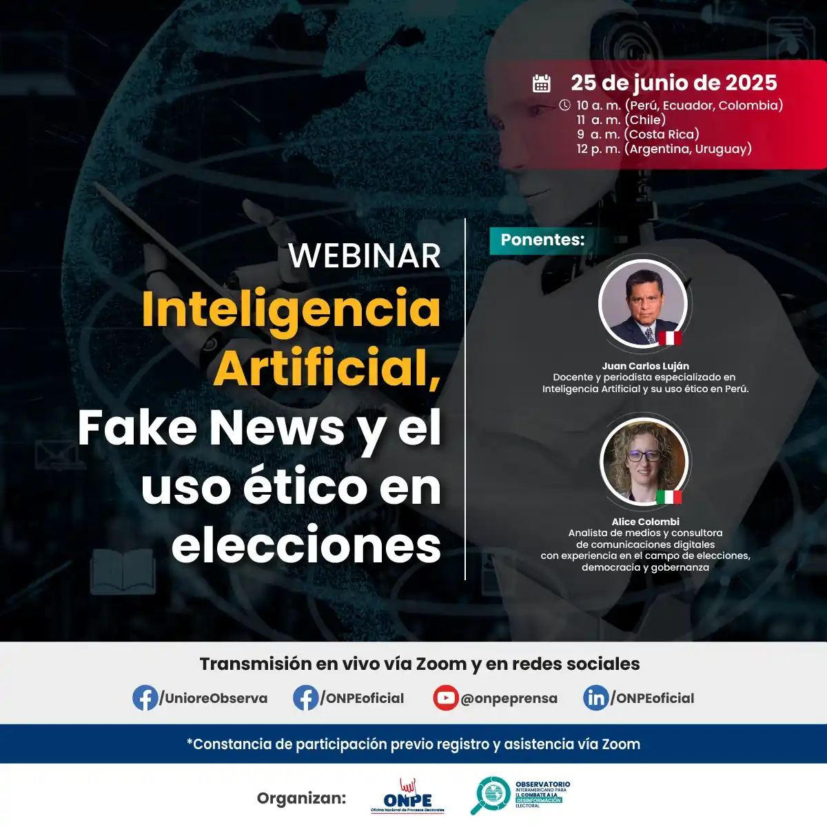 Image from Oficina Nacional de Procesos Electorales - ONPE: ¡Sé parte del webinar sobre temas informáticos electorales!, organizad...