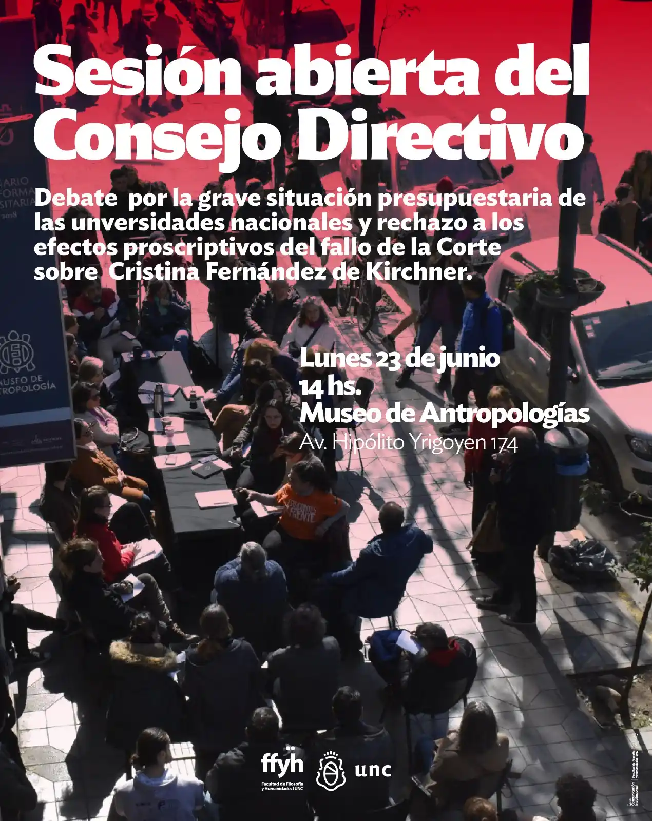 Image from FFyH-UNC: 📣 *Sesión abierta del Consejo Directivo de la FFyH* 🗣La Facultad de ...