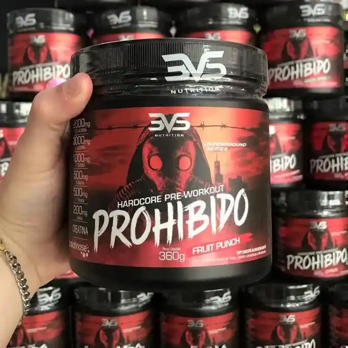Image from JOAO_PSX PROMOÇÕES: 🚨 TÃO VENDENDO O PROIBIDO 📢 PROHIBIDO PRÉ TREINO 360g - Sabor: Moran...