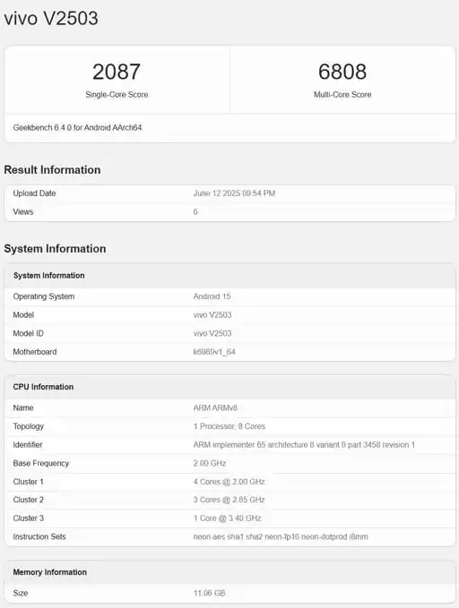 Image from PrathapGTech : The Vivo X200 FE (model V2503) will be powered by MediaTek's Dimensity...