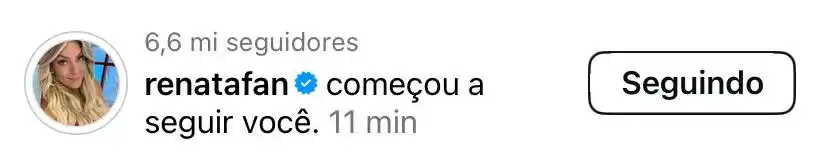 Image from Essa Jogada Foi Louca: Vocês já seguem a gente no instagram? A Renata Fan acabou de seguir 😱...