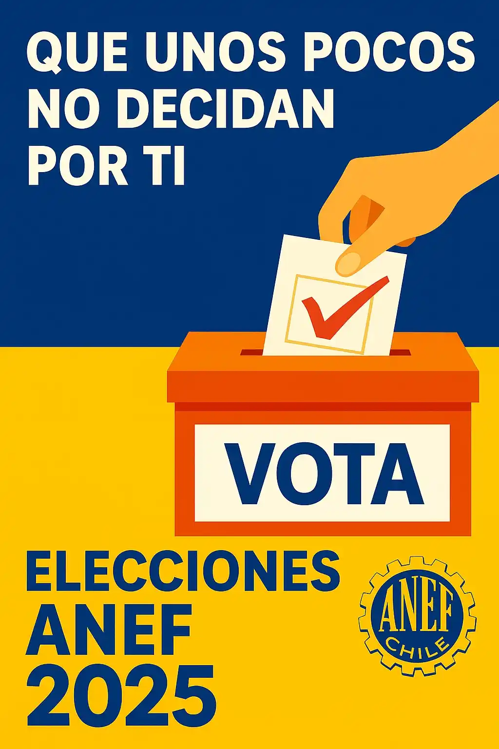 Image from ANEF CHILE: 🗳️ ¡Ya comenzaron las votaciones ANEF 2025!  Desde ahora puedes votar...