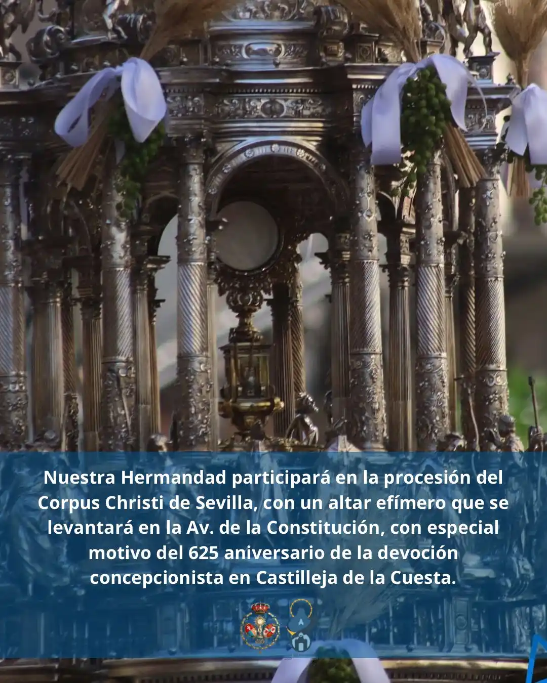 Image from Hermandad de la Calle Real: 🔵625 AÑOS DE DEVOCIÓN CONCEPCIONISTA EN EL CORPUS CHRISTI DE SEVILLA ...