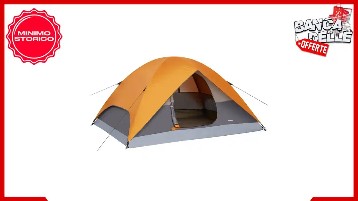 Image from Banca delle Offerte: *🏕️ Amazon Basics Tenda da campeggio a cupola, con antipioggia e bors...