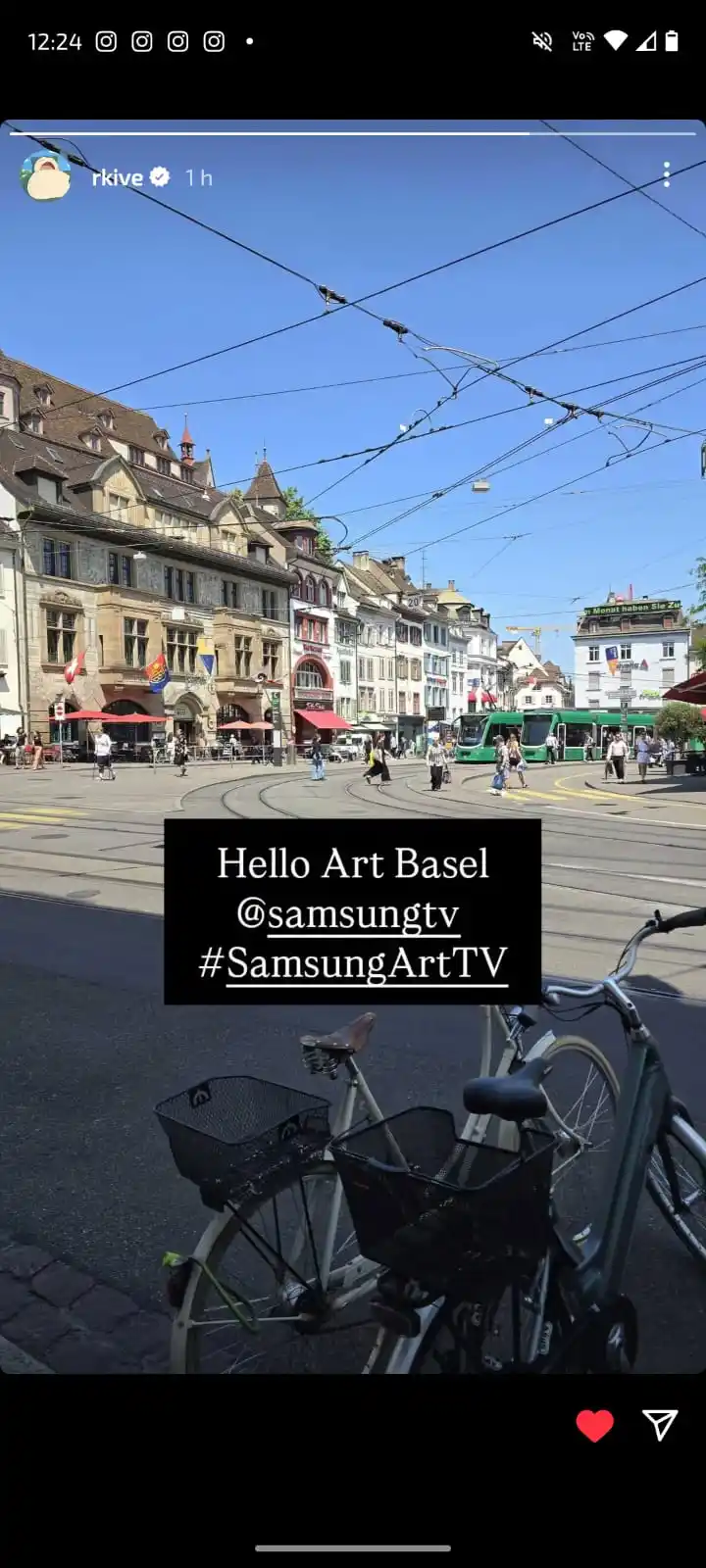 Image from ★彡[ᴊᴏʀɴᴀʟ ʙᴀɴɢᴛᴀɴ ʙʀ - ʙᴛꜱ]彡★: *📲 | ATUALIZAÇÃO DO NAMJOON EM SEU STORYS*  "Olá Art Basel" <a class=...