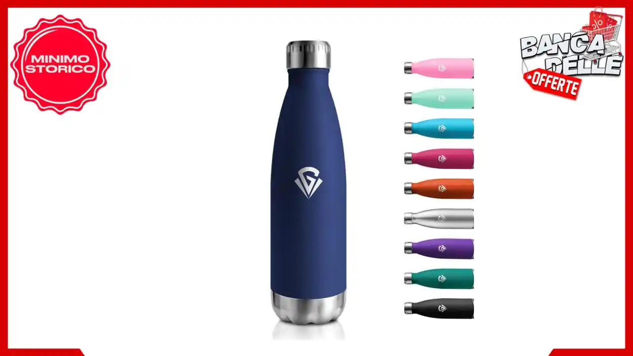 Image from Banca delle Offerte: *😱 CHE PREZZO FOLLE 😱*  *🏕️ Borraccia Termica 500ml, Senza BPA, Bot...