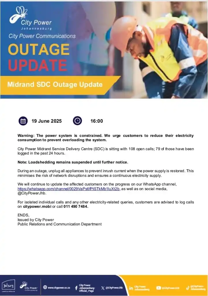 Image from Midrand SDC Outage Updates: <a class="text-blue-500 hover:underline cursor-pointer" href="/hashtag...