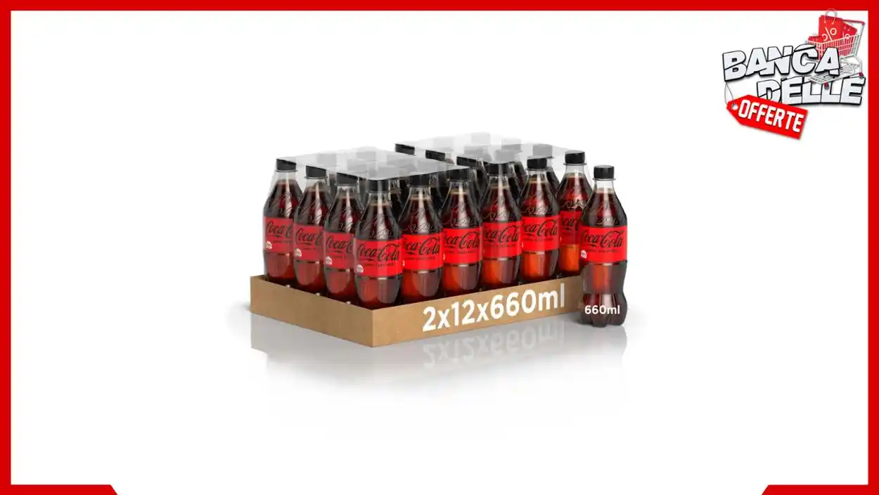 Image from Banca delle Offerte: *🥤 Coca-Cola Zero Zuccheri – 24 Bottiglie da 660 ml, Tutto il Gusto d...