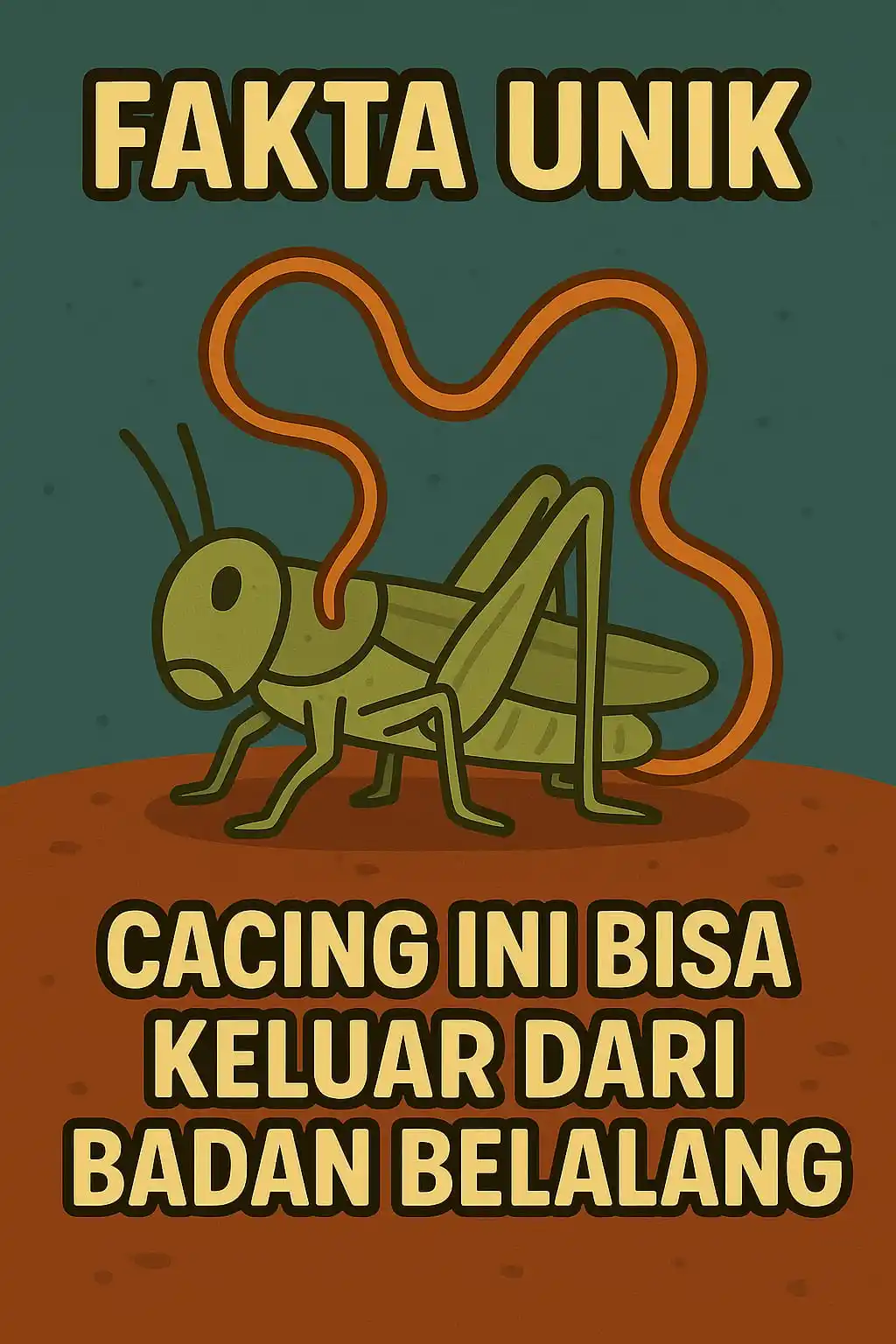 Image from RecehFact | Fakta & Humor Harian🔎: Fakta Unik: Cacing Ini Bisa Keluar dari Badan Belalang?! ─────────────...