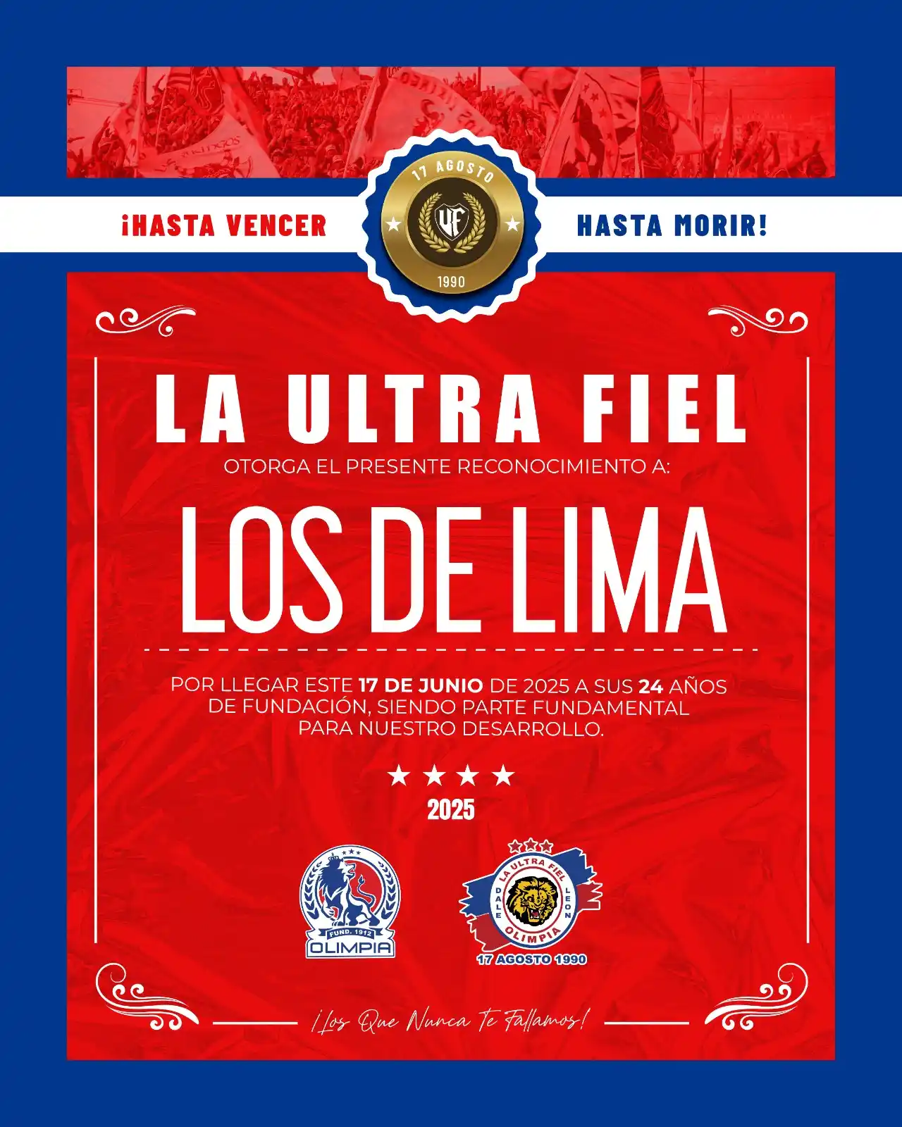 Image from La Ultra Fiel: ¡Felicidades, Limeños! 🎉🇳🇱  <a class="text-blue-500 hover:underline...