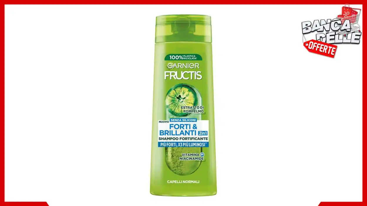 Image from Banca delle Offerte: *💇♀️ Garnier Fructis Shampoo Fortificante, Per Capelli Normali, Per ...