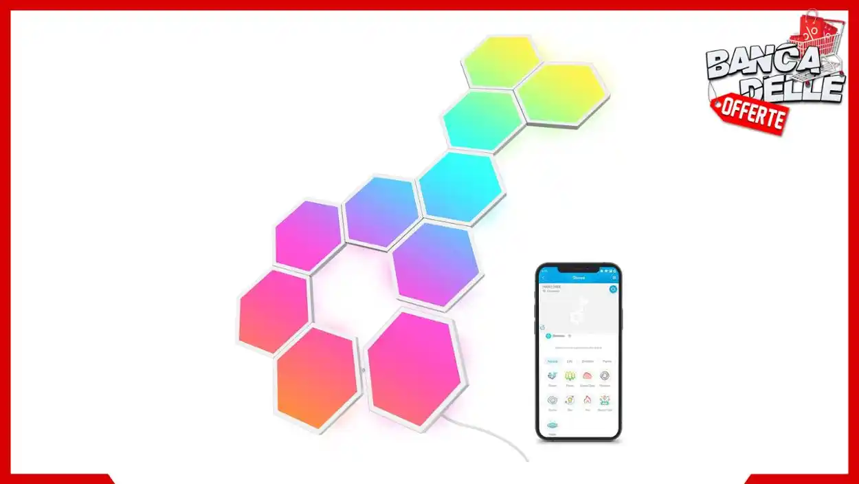 Image from Banca delle Offerte: *💡 Govee Glide Hexa Pannelli Luminosi, RGBIC Smart Esagono Luci da Pa...