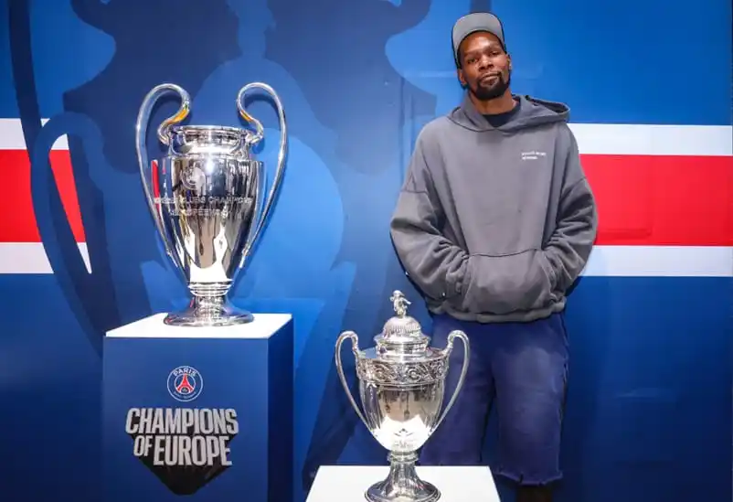 Image from LiveScore: Kevin Durant is now a minority owner of PSG!  He was already involved ...