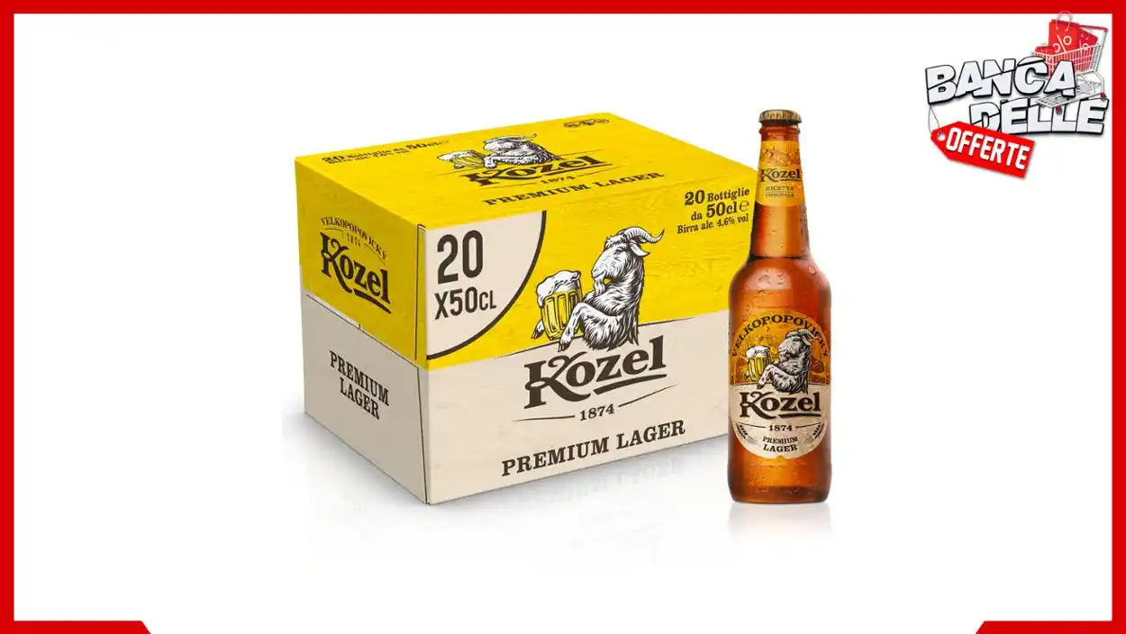 Image from Banca delle Offerte: *🍺 Kozel Birra Premium Lager, Cassa Birra con 20 Birre in Bottiglia d...