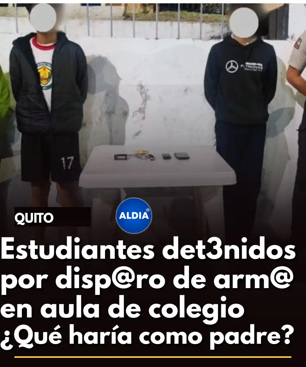 Image from ALDIA: Los alumnos llevaron el arm@ al colegio porque su objetivo era un prof...