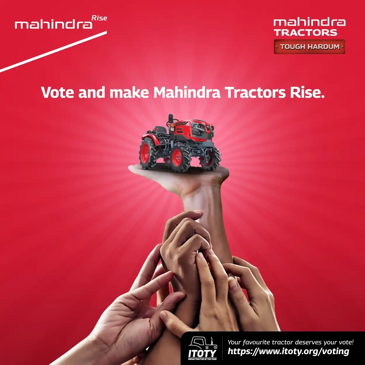 Image from Mahindra Tractors: Mahindra Tractors continues to power India’s fields with pride.  ITOTY...