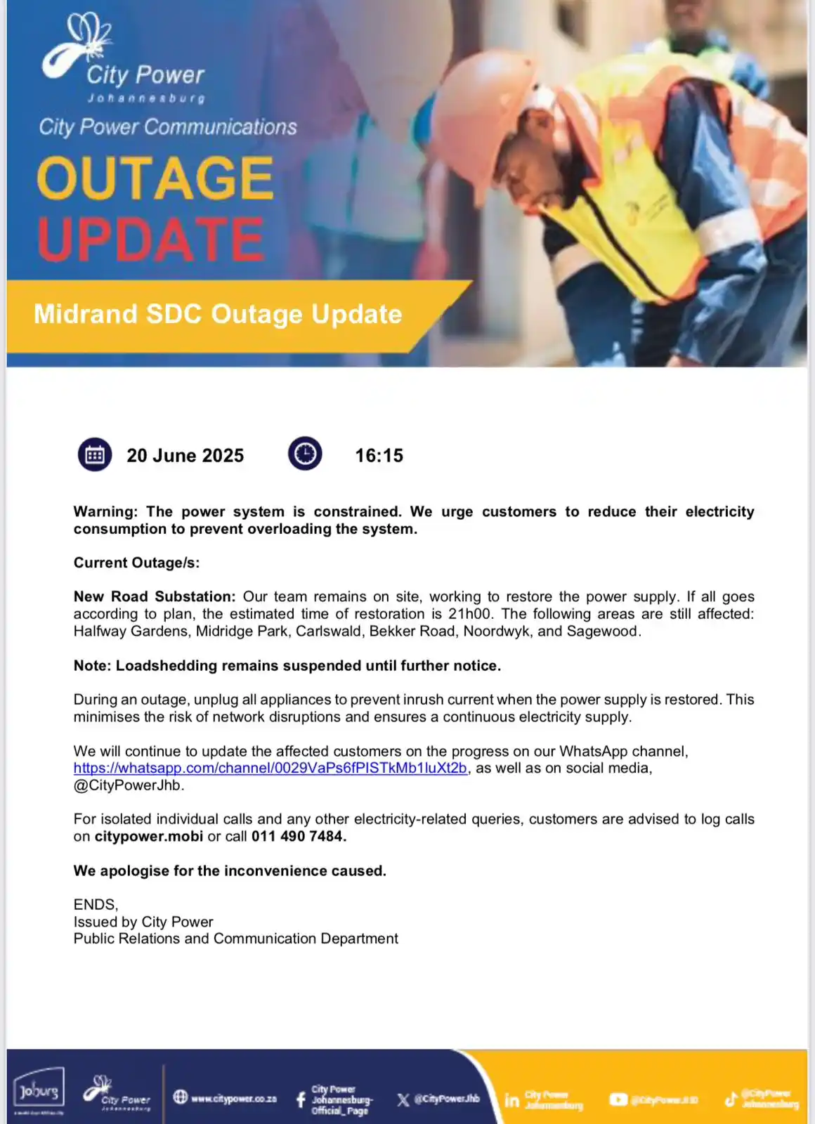 Image from Midrand SDC Outage Updates: <a class="text-blue-500 hover:underline cursor-pointer" href="/hashtag...