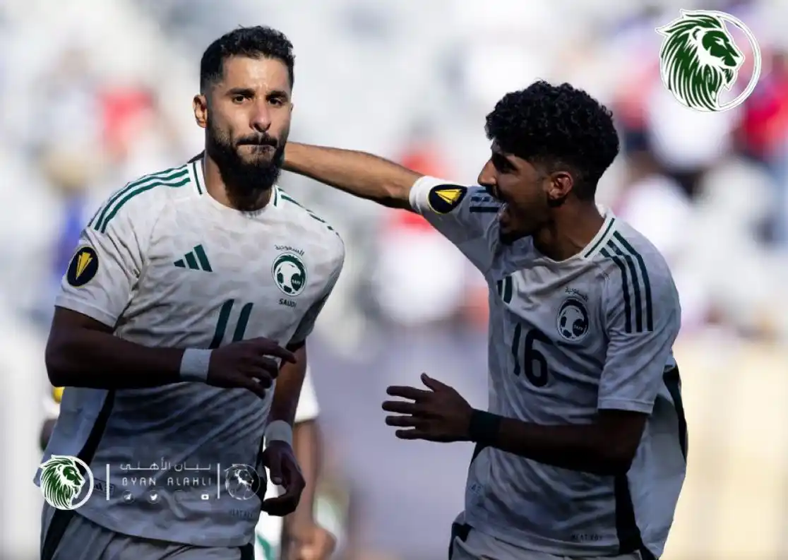 Image from بيان الأهلي | BYAN_ALAHLI: 🚨 — نهاية الشوط الأول: 🇸🇦 السعودية 1-0 هايتي 🇭🇹 <a class="tex...