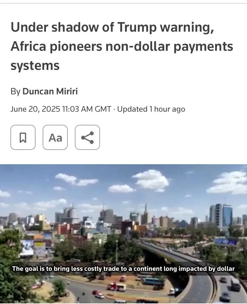 Image from The African Wave : _*Non‑dollar payment systems gaining ground_*  PAPSS, active in 15 cou...