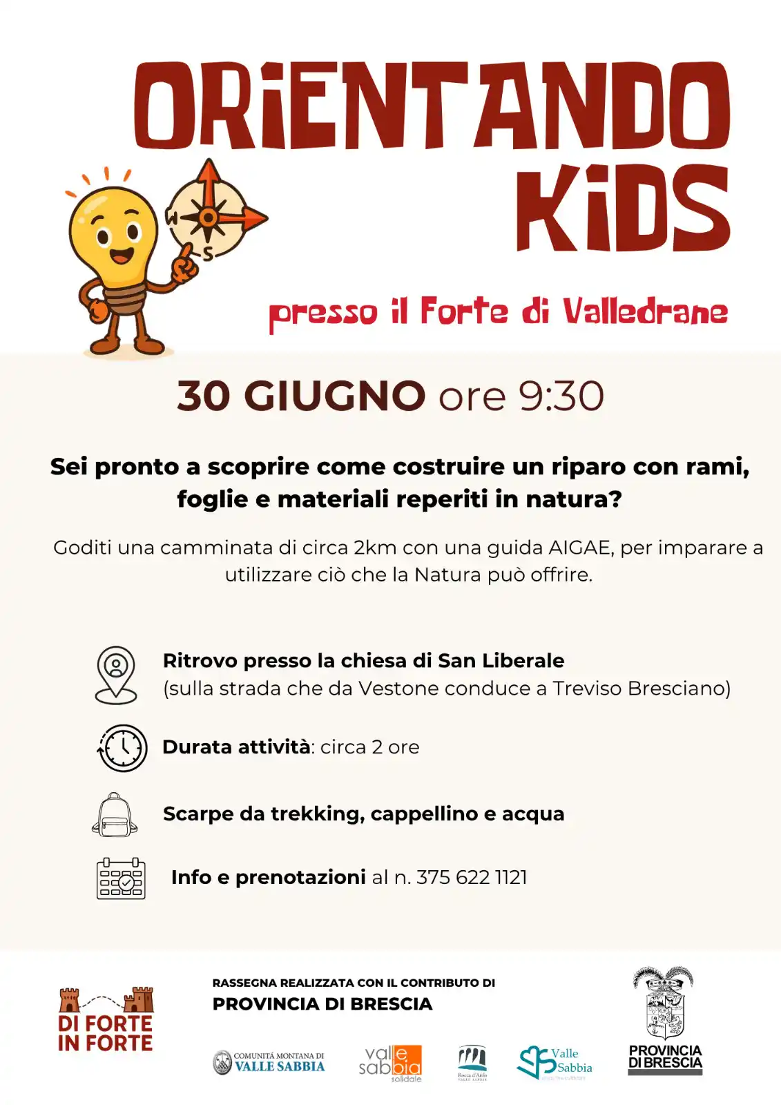 Image from Scopri la Valle Sabbia ⛰️😍: *ORIENTANDO KIDS* 💡 Goditi una passeggiata di circa 2km con guida AIG...