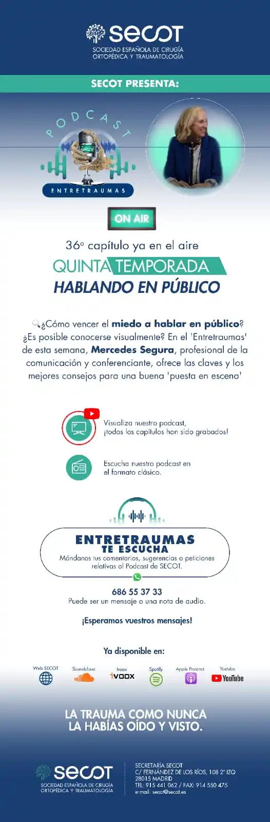 Image from SECOT Oficial: 📣 Podcast Secot ENTRETRAUMAS ➕La Trauma como nunca habías oído o vist...