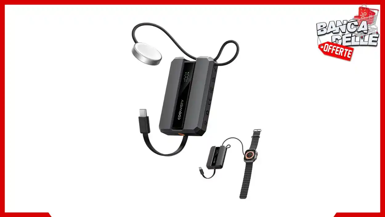 Image from Banca delle Offerte: *🔓 PROMO con COUPON 🔓* 📱 Coowisty Power bank per Apple Watch,10000...