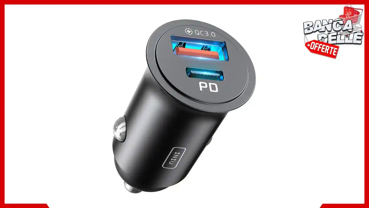 Image from Banca delle Offerte: *🔓 PROMO con COUPON 🔓* 🔌 INIU Carica Batteria per Auto, 60W Total ...