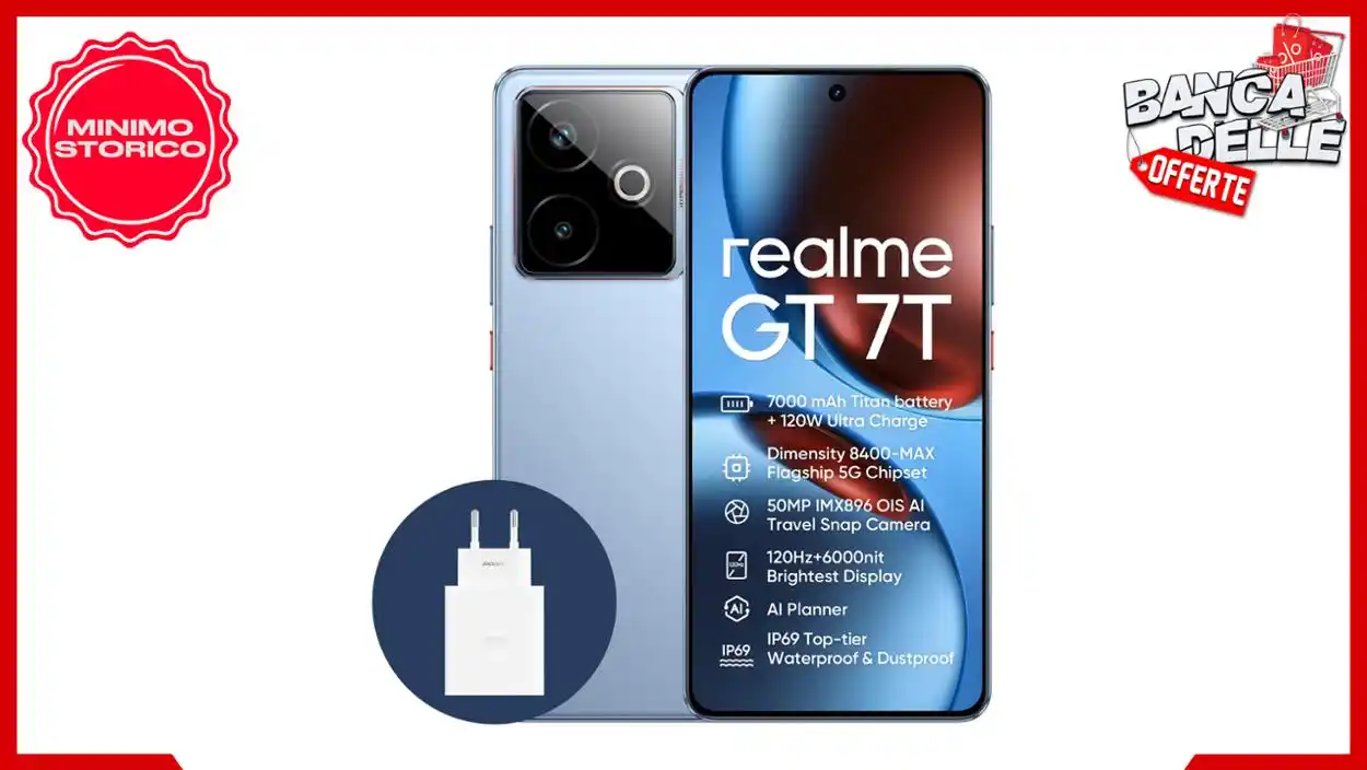 Image from Banca delle Offerte: *📱 realme GT 7T 5G Smartphone,12+256GB,Batteria 7000mAh,120W charge,P...