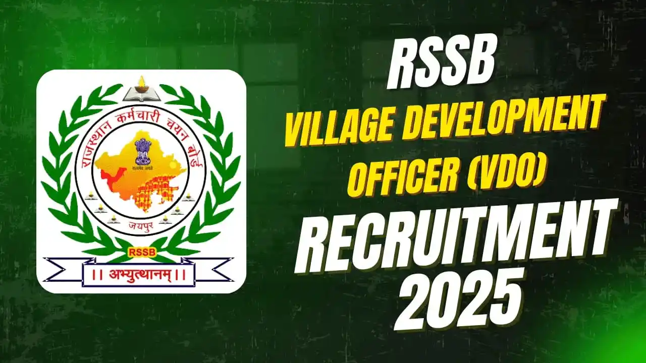 Image from 𝗜𝗻𝗱𝗶𝗮'𝘀 𝗚𝗼𝘃𝘁 𝗝𝗼𝗯 𝗡𝗲𝘄𝘀 𝗣𝗼𝗿𝘁𝗮𝗹: ⚜️ *RSMSSB 850 - Village Development Officer (VDO) Online Form*  RSSB ...