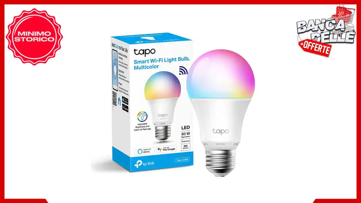 Image from Banca delle Offerte: *💡 Tapo L530E Lampadina WiFi Intelligente LED Smart Multicolore, E27,...