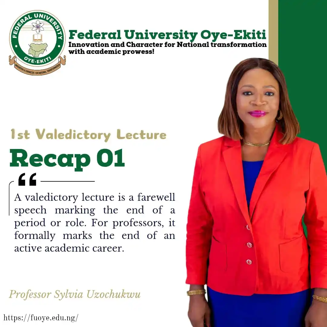 Image from Federal University Oye-Ekiti: 1st Valedictory Lecture, Federal University Oye-Ekiti - Professor Sylv...
