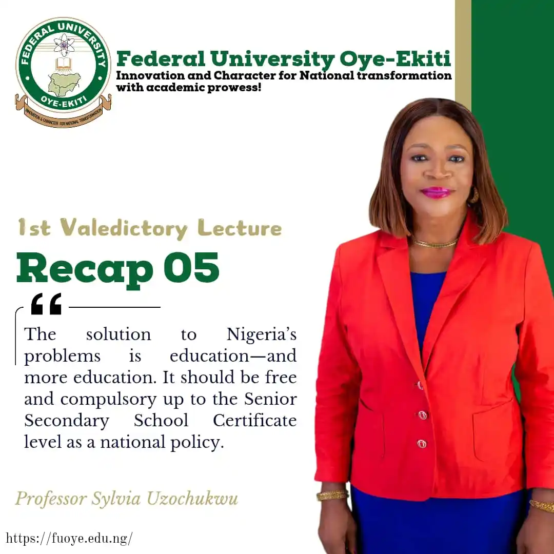 Image from Federal University Oye-Ekiti: 1st Valedictory Lecture, Federal University Oye-Ekiti - Professor Sylv...
